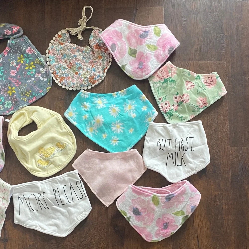 13 Cotton Floral, Rae Dunn Bibs
